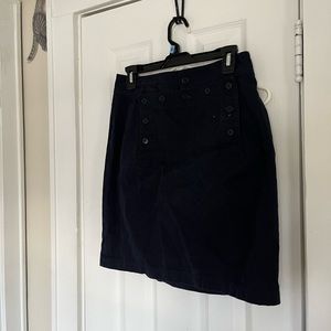 Ralph Lauren navy blue, buttoned, cotton Midi/Mini skirt